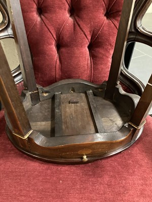 Lot 103 - Dressing Stand. A 19th century mahogany inlaid dressing stand