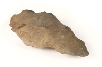 Lot 62 - Palaeolithic Hand Axe. A large Palaeolithic hand axe from Oman