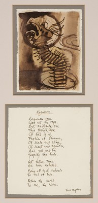 Lot 897 - Hughes (Ted, 1930-1998). Ragworm, 1998