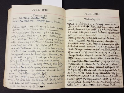 Lot 261 - Indian Diary. A manuscript diary kept by G.J. Reith Low of Imperial Bank and Aitchison College