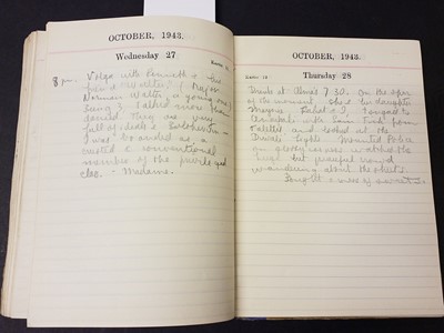 Lot 261 - Indian Diary. A manuscript diary kept by G.J. Reith Low of Imperial Bank and Aitchison College