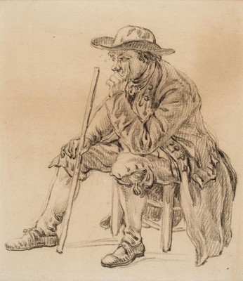 Lot 312 - French School. Seated Man, 19th century