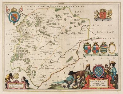 Lot 147 - Leicestershire & Rutland. A collection of 20 maps, 17th - 19th century