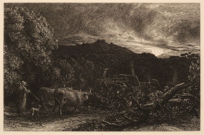 Lot 339 - Palmer (Samuel, 1805-1881). The Weary Ploughman, etching on chine appliqué, 1858
