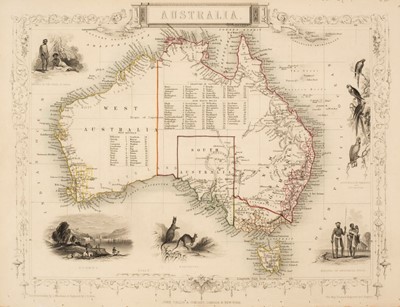 Lot 93 - Australia. Rapkin (J.), Set of seven maps of Australasia, John Tallis & Company, circa 1850