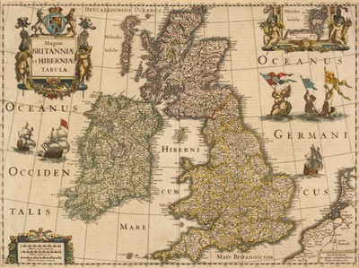 Lot 105 - British Isles. Jansson (Jan & Hondius Henricus), Magnae Britanniae et Hiberniae Tabula, 1631