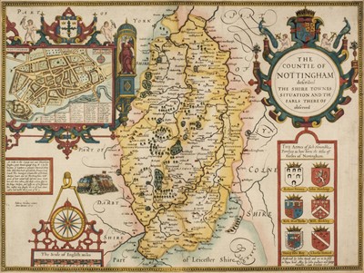 Lot 165 - Nottinghamshire. Speed (John), The Countie of Nottingham described..., circa 1627