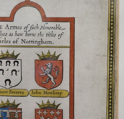 Lot 165 - Nottinghamshire. Speed (John), The Countie of Nottingham described..., circa 1627