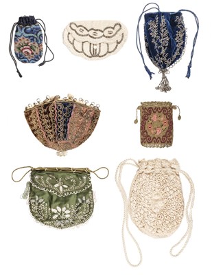 Lot 132 - Bags. A collection of 19th & early 20th century bags and purses