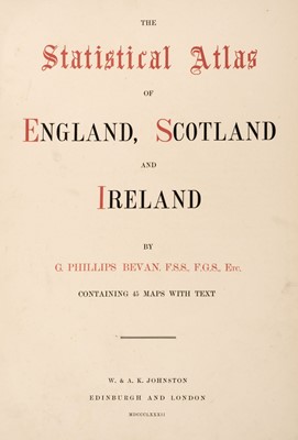 Lot 44 - Bevan (G. Phillips). The Statistical Atlas of England, Scotland and Ireland..., 1882