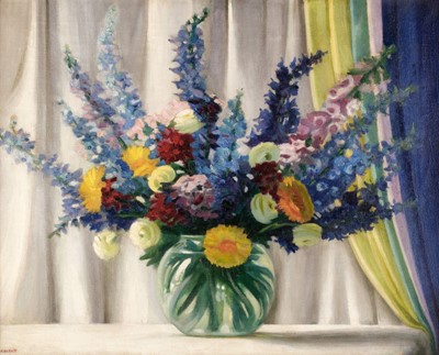 Lot 446 - Crockett (Dora, 1888-1953). Still life of flowers in a vase