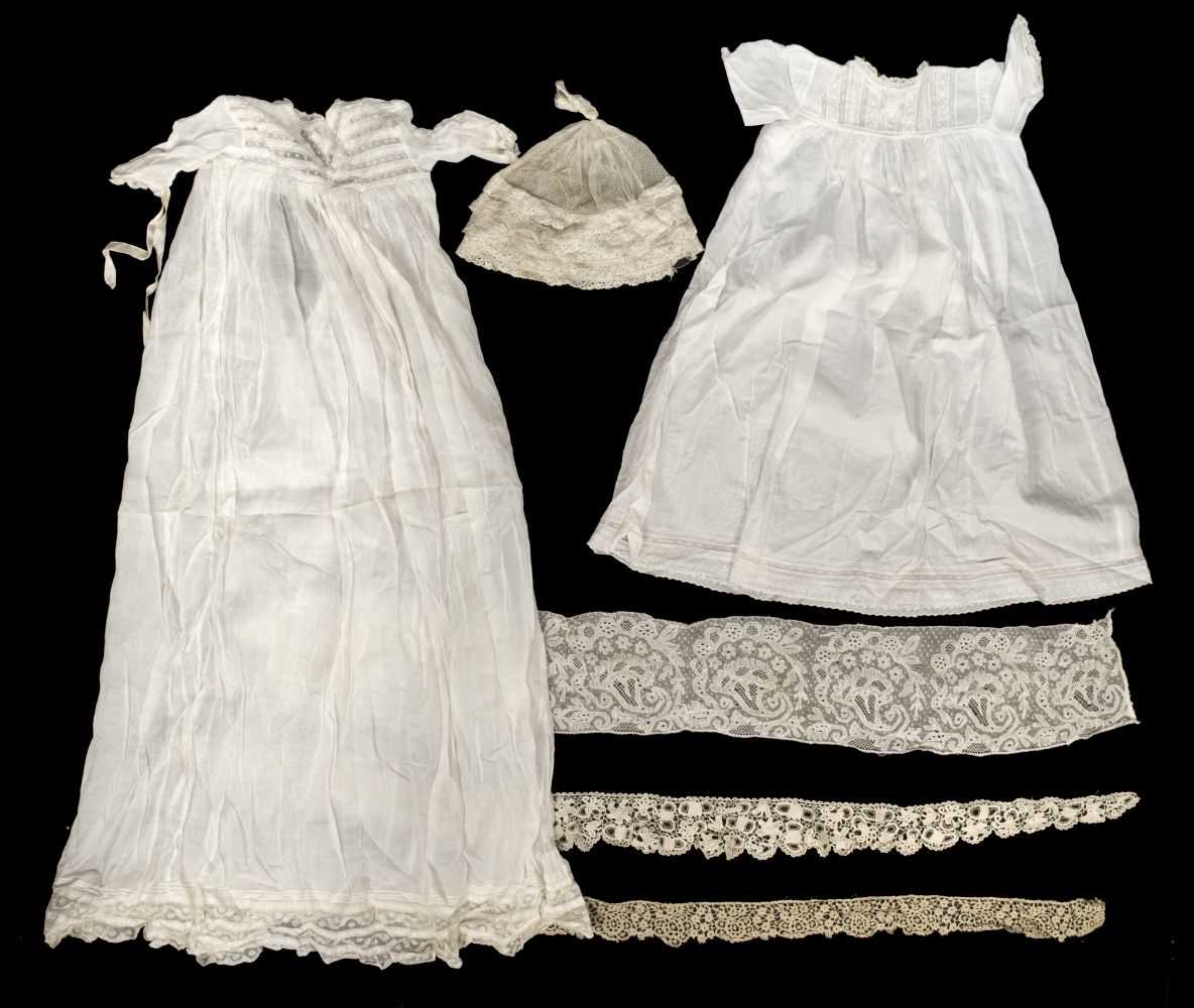 Lot 139 - Children's clothing. A collection of garments & accessories, including lace, 19th & 20th century