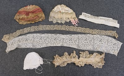 Lot 139 - Children's clothing. A collection of garments & accessories, including lace, 19th & 20th century