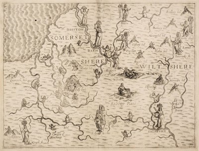 Lot 122 - Drayton (Michael). Four allegorical maps, 1612 - 22