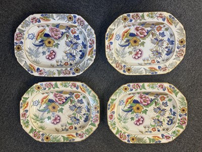 Lot 71 - Ironstone China. A set of four ironstone porcelain 'Britannicus Dresden China' meat dishes