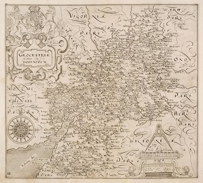 Lot 132 - Gloucestershire, Worcestershire & Warwickshire. A collection of 28 maps, 17th - 19th century