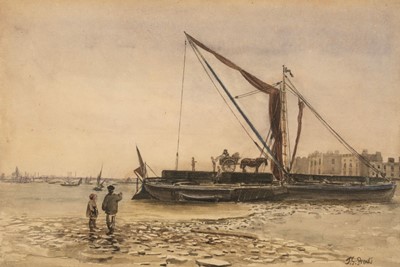 Lot 315 - Prout (John Skinner, 1806-1876). Old Chelsea, watercolour and pencil