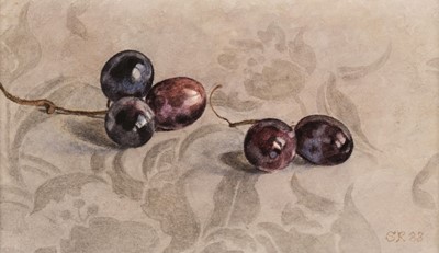 Lot 436 - Read (Sue, 20th/21st Century). Grapes; & Chinese bowl with strawberries, watercolours