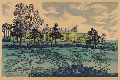 Lot 391 - Hermes (Gertrude, 1901-1983). Framlingham College, woodcut [1964]