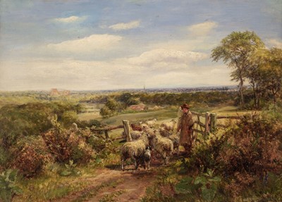 Lot 283 - Burt (Charles Thomas, 1823–1902). Summer Landscape with Shepherd..., circa 1870s