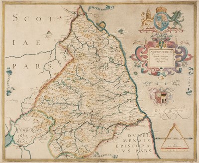 Lot 163 - Northumberland. Saxton (Christopher), Northumbriae Comitatus..., 1579