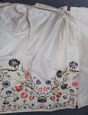 Lot 151 - Clothing. Embroidered skirt for a Robe à la Française, British, circa 1730-40