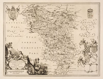 Lot 98 - Blaeu (Joannes). Four county maps, Amsterdam, circa 1645