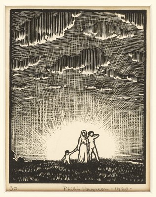 Lot 366 - Hagreen (Philip, 1890-1988). Religious Scene, 1920, woodcut