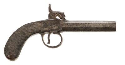 Lot 335 - Pistol. An early 19th century English percussion pocket pistol