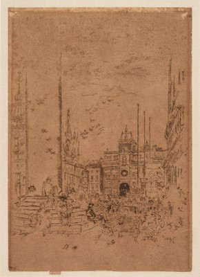 Lot 348 - Whistler (James McNeill, 1834–1903). The Piazzetta (from the First Venice Set), 1880, etching