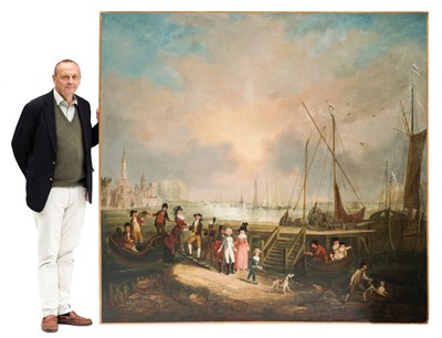 Lot 265 - Simons (A. A., 18th century). Two Views of Antwerp and Port, 1788, a pair of oils on canvas
