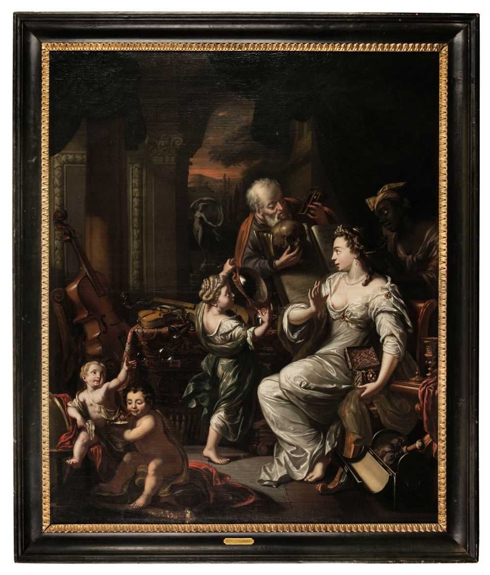 Lot 257 - Collenius (Hermannus Collum, 1649/1650-1723 Groningen). Allegory of the Transience of Worldly Affairs