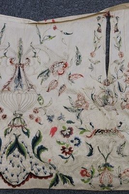 Lot 160 - Embroidery. An apron panel, British, circa 1730-40