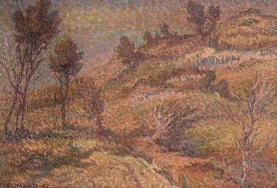 Lot 454 - Normand (Raymond, 1919-2000). Landscape in Southern France, 1956, oil on board