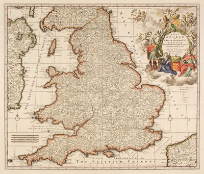 Lot 124 - England & Wales. Allard (Carel), Regni Angliae et Walliae Principatus Tabula..., circa 1730