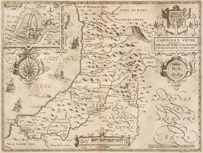 Lot 117 - Cardiganshire. Speed (John), Cardigan Shire Described with the due forme of the Shiretown, 1662