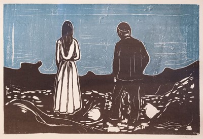 Lot 320 - Munch (Edvard, 1863-1944). The Lonely Ones, Two Human Beings, 1960's