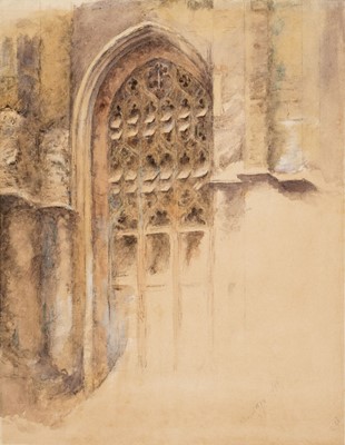 Lot 316 - Ruskin (John, 1819-1900). Study of a tracery window, Merton Tower, Oxford