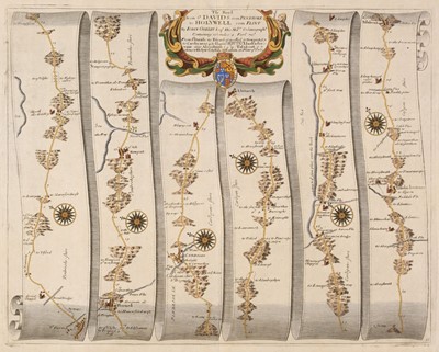 Lot 168 - Ogilby (John). The Road from St. Davids com. Penbroke to Holywell com. Flint, 1675 or later