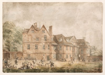 Lot 283 - English School. The School Playground, circa 1800