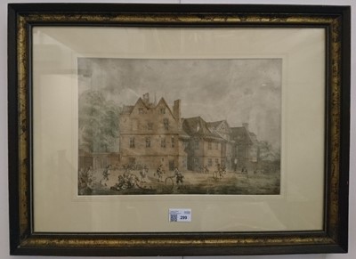 Lot 283 - English School. The School Playground, circa 1800