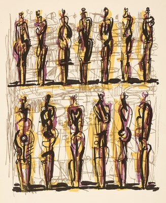 Lot 405 - Moore (Henry, 1898-1986). Thirteen Standing Figures, 1958