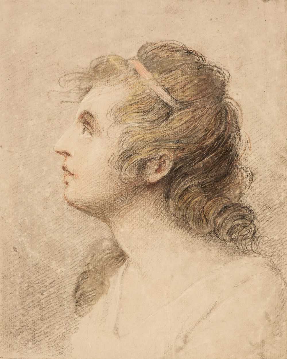 Lot 203 - Cipriani (Giovanni Battista, 1727-85).  Head of a Young Woman in profile, circa 1780