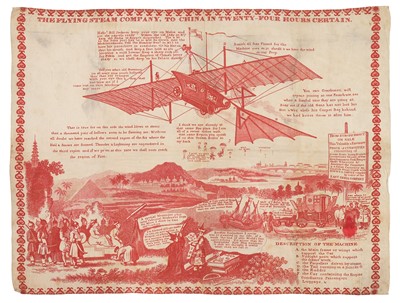 Lot 163 - Handkerchief. The Flying Steam Company, circa 1843
