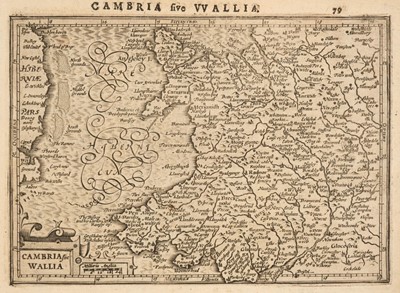 Lot 197 - Wales. Mercator (Gerard & Hondius Henricus), Cambria sive Wallia, 1607 - 21