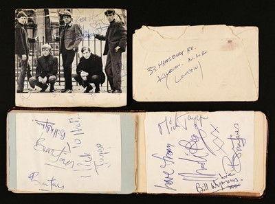 Lot 418 - Rolling Stones. A signed promotional fan card, c. 1963