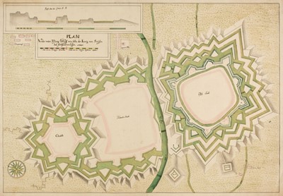 Lot 173 - Poland. Plan von der neuen Festung Neyss wie solche der Konig von Preussen..., circa 1750