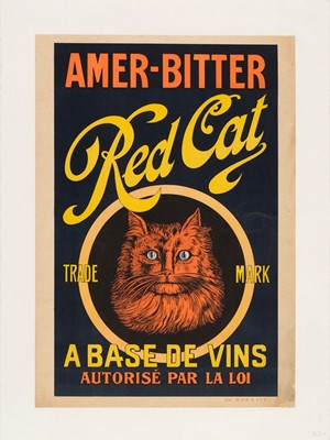 Lot 388 - Food & Drink Advertising Posters. Red Cat Amer-Bitter advertising poster