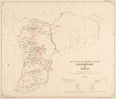 Lot 16 - Indian Tea Plantations. Maps of the Following Tea Districts: Darjeeling and Terai
