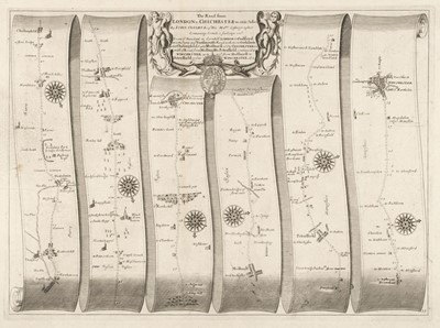 Lot 229 - Ogilby (John). The Road from London to Chichester in com. Sussex, 1675 or later